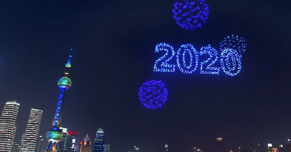 China new year drone show 2058