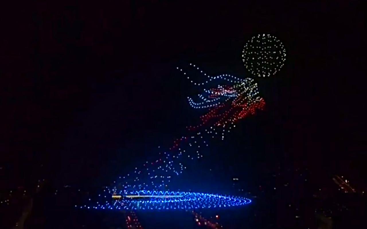 China new year drone show 2058